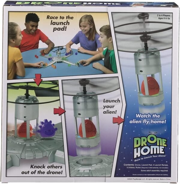Drone Home — First Ever Game with a Real, Flying Drone — Great, Family Fun — for 2-4 Players — for Ages 8+