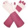 HLDD HANDLANDY Gardening Gloves for Women & Men, Pigskin Lon...