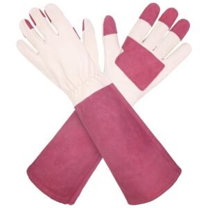 HLDD HANDLANDY Gardening Gloves for Women & Men, Pigskin Lon... HLDD HANDLANDY Gardening Gloves for Women & Men, Pigskin Lon...