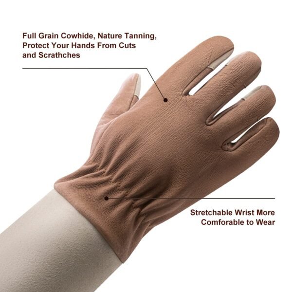HLDD HANDLANDY Leather Gardening Gloves for Women & Men, Lon...
