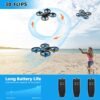 71io6BldyeL._AC_SL1500_.jpg Mini Drones for Kids - RC Drone with Auto Hovering and Headless Mode, Quadcopter with LED Light, Propeller Full Protect, 3D Flips, 3 Batteries, Remote Control, Best Toys Gifts