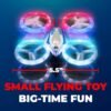 Force1 UFO 4000 Mini Drone for Kids - LED Remote Control Drone, Small RC Quadcopter for Beginners, 2.4GHz Remote Control, 360 Flips, 2 Speed UFO Flying Toy for Kids, 2 RC Toy Batteries