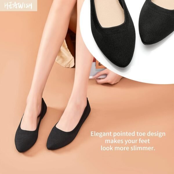 HEAWISH Women’s Ballet Flat Flats Shoes Comfortable Mesh Poi...