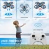 71nbbP9UdL._AC_SL1500_.jpg Mini Drones for Kids - RC Drone with Auto Hovering and Headless Mode, Quadcopter with LED Light, Propeller Full Protect, 3D Flips, 3 Batteries, Remote Control, Best Toys Gifts