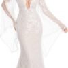 Luxury Lace Flare Sleeves Mermaid Wedding Dress Boho Beach S...