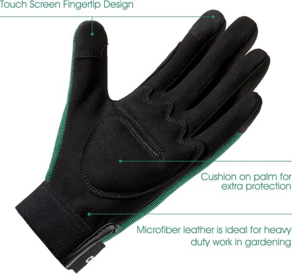COOLJOB Thorn Proof Garden Gloves with Touchscreen Fingers f...