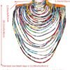 BAZINRICHE Women's Handmade Necklaces Ankara Kente Necklace ...
