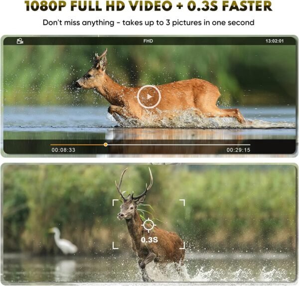 WOSPORTS Mini Trail Camera 2 Pack 24MP 1080P HD, Hunting Cam...