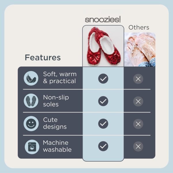 Snoozies Ballerina Bling Metallic Shine Women Slippers | Seq...