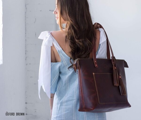 Deluxe Leather Tote Bag for Women, Leather Handbag, Leather ...