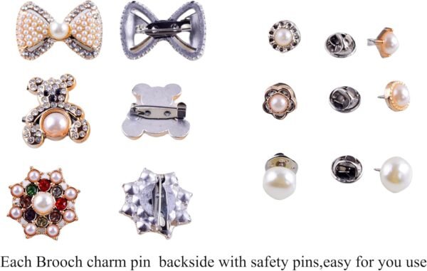 Charms for Socks Safety Pin Brooch,55pcs Junk Sock Charms Pi...