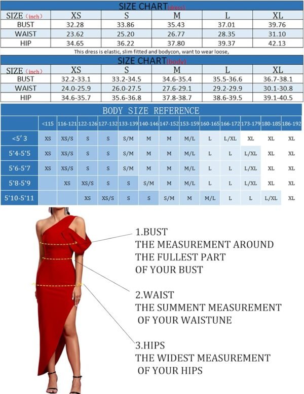 UONBOX Women's One Shoulder Side Split Asymmetrical Bodycon ...