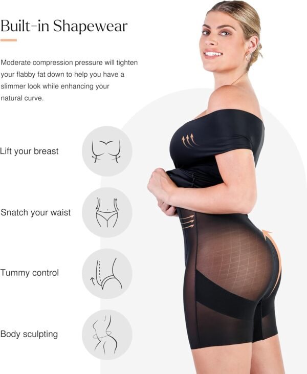 Popilush Off Shoulder Cocktail Dress Shapewear Tummy Control...
