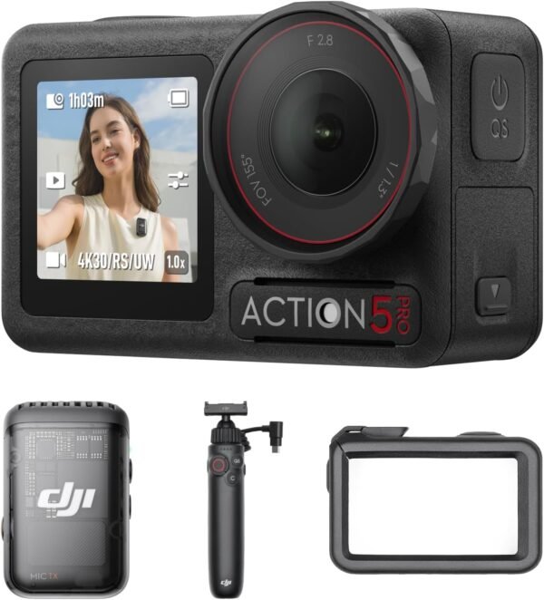 DJI Osmo Action 5 Pro Vlog Combo (Mic 2), Action Camera 4K I...