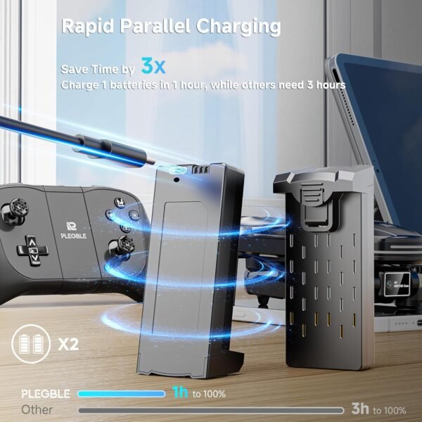 Drone with Camera 4K for Kids Adults, Brushless Motor Mini Foldable RC Drones with Propeller Guards for Beginners, One Key Take Off/Land, Voice Control, Anti-Lost Alarm, Gift Toys for Men Boys