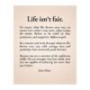 Life Isn't Fair - Inspirational Wall Decor, Our Typography M...