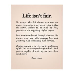 Life Isn't Fair - Inspirational Wall Decor, Our Typography M... Life Isn't Fair - Inspirational Wall Decor, Our Typography M...