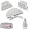 Crystal Clutch Purses Bride and Bridesmaid Handbag Elegant W...