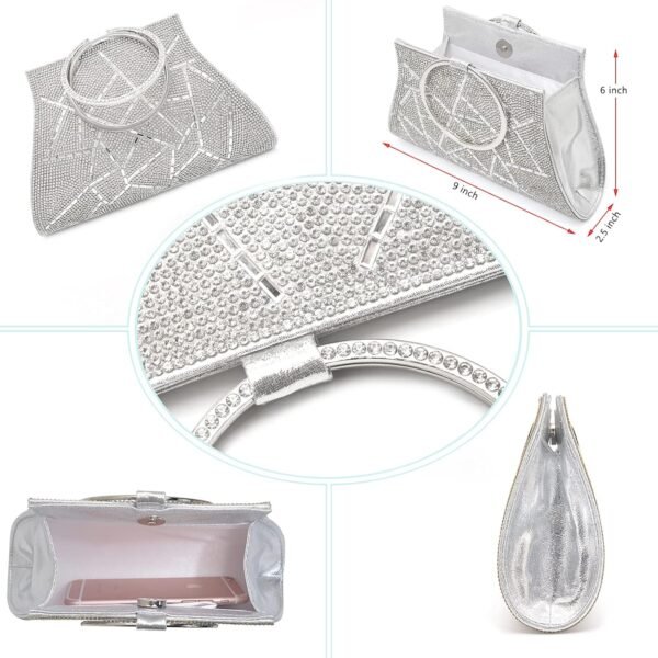 Crystal Clutch Purses Bride and Bridesmaid Handbag Elegant W...