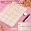 11000Pcs Flatback Pearls for Crafting (Ivory White/Beige), A...