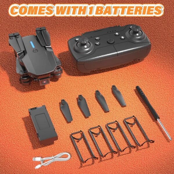 8157JJowciL._AC_SL1500_.jpg Drone with Camera for Kids, Mini Beginner Drones, Foldable RC Quadcopter, One-Click Take Off/Landing, Headless Mode, 360° Flips, 3-Gear Speeds, 90° Adjustable Lens, Toys Gifts for Boys Girls