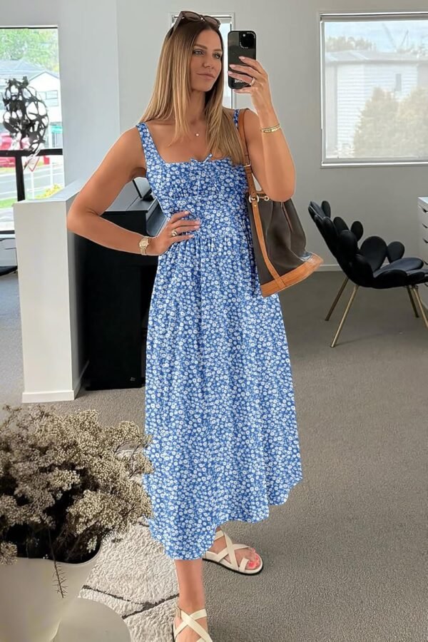 Women's Floral Corset Dress 2025 Summer Sleeveless A Line Bu...