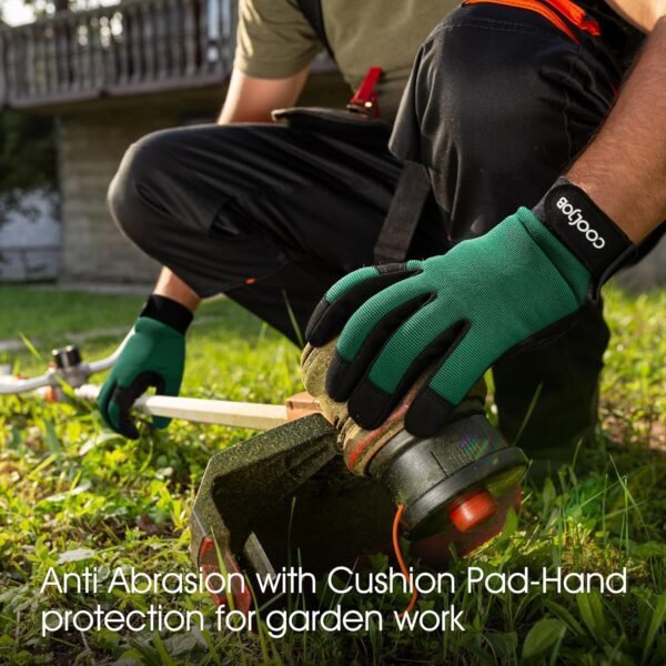 COOLJOB Thorn Proof Garden Gloves with Touchscreen Fingers f...