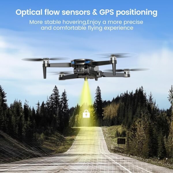 8186FJwd0uL._AC_SL1500_.jpg DEERC D65 2 Axis Mechanical Gimbal EIS GPS Drones with Camera for Adults 4K, 249g Foldable FPV Quadcopter Lightweight Drone with 30FPS Video, Brushless Motor, Follow Me, Auto Return, Wind Resistance