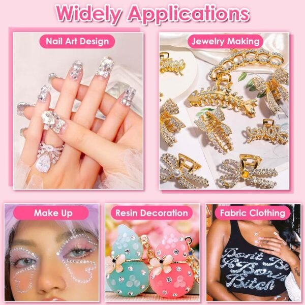 Audab B7000 Jewelry Adhesive Glue with Glass Rhinestones for...