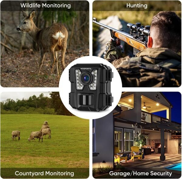 WOSPORTS Mini Trail Camera 2 Pack 24MP 1080P HD, Hunting Cam...