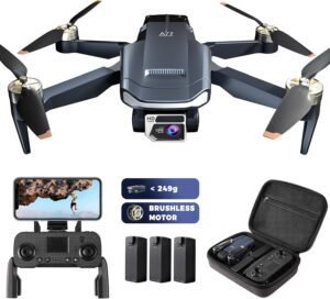 2650 ft Long Range Super Enduring Brushless Motor Drone with 2650 ft Long Range Super Enduring Brushless Motor Drone with 84 Mins Super Long Flight Time, Drone with 4K HD Camera for Beginners, CHUBORY A77 WiFi FPV Quadcopter, Follow Me, Auto Hover, 3 Batteries