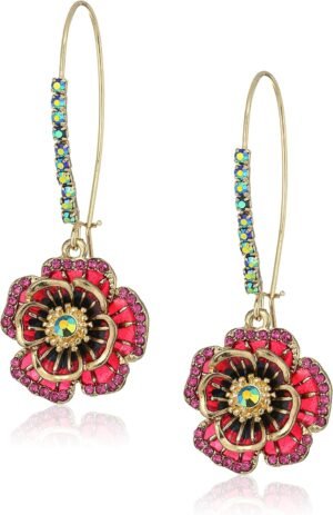 Betsey Johnson Rose Dangle Earring Color Betsey Johnson Rose Dangle Earring Color
