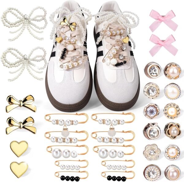 Mity Rain 30PCS Charms for Sneakers - Lace Charms Contain Bo...