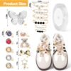 Mity rain 37Pcs Shoe Charms for Sneakers - Lace Charm Contai...