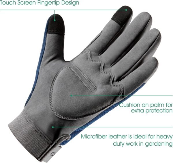 COOLJOB Thorn Proof Garden Gloves with Touchscreen Fingers f...