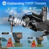 Drone with Camera 1080P HD, FPV Foldable Drone for Adults Kids, One-Key Take Off/ Landing, 3D Flips, Altitude Hold, Speed Adjustment, Headless Mode, 2 Batteries, Toys Gifts for Boys Girls, Beginner