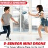 Force1 Scoot Hand Operated Drone for Kids or Adults - Hands Free Motion Sensor Mini Drones, Easy LED Indoor Rechargeable UFO Toy Flying Orb Ball Drone Toys for Boys and Girls (Blue)
