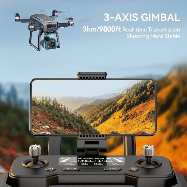 81N8UeBU0FL._AC_SL1500_.jpg Bwine F7 GPS Drones with Camera for Adults 4K Night Vision, 3-Axis Gimbal, 2Mile Long Range, 75Mins Flight Time Professional Drone with 3 Battery, Auto Return+Follow Me+Fly Around+Beginner Mode