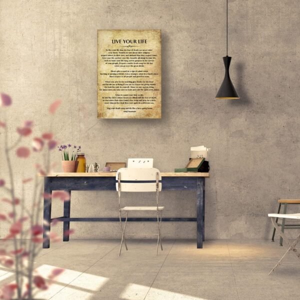 Live Your Life Poem Framed Motivational Wall Art Prints Vint...