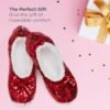 Snoozies Ballerina Bling Metallic Shine Women Slippers | Seq...
