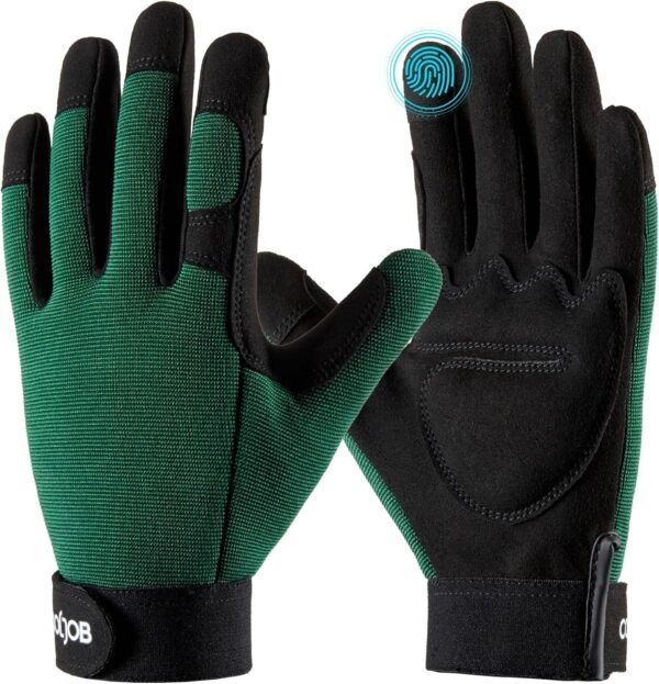 COOLJOB Thorn Proof Garden Gloves with Touchscreen Fingers f...