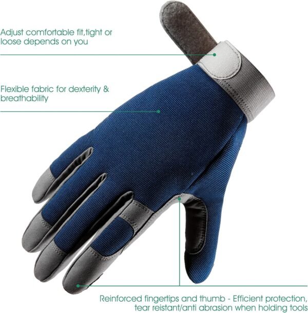 COOLJOB Thorn Proof Garden Gloves with Touchscreen Fingers f...