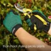 COOLJOB Thorn Proof Garden Gloves with Touchscreen Fingers f...
