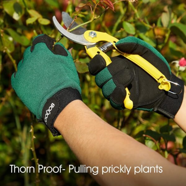 COOLJOB Thorn Proof Garden Gloves with Touchscreen Fingers f...