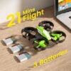 Holy Stone Mini Drone for Kids and Beginners, Indoor Outdoor Quadcopter Plane for Boys Girls with Auto Hover, 3D Flips, 3 Batteries, Headless Mode, Great Gift Toy for Boys and Girls, HS210 Green