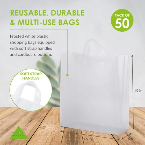 Prime Line Packaging Plastic Gift Bags with Handles, Clear T...