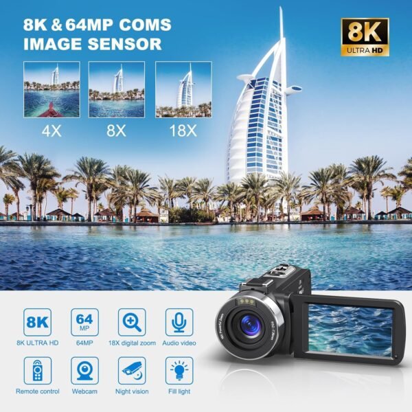 8K 64MP Video Camera 18X Digital Camcorder Video Camera for ...