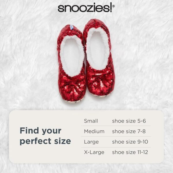 Snoozies Ballerina Bling Metallic Shine Women Slippers | Seq...