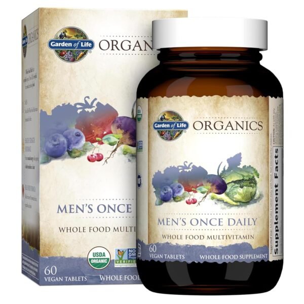 Garden of Life Organics Men's Once Daily Whole Food Multivit...
