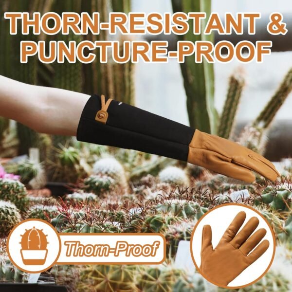 HLDD HANDLANDY Long Gardening Gloves, Thorn Proof Rose Pruni...